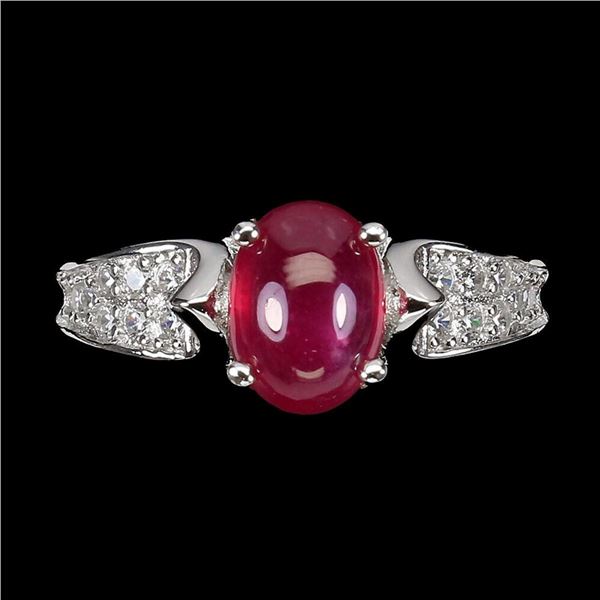 Natural Red Ruby Ring