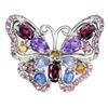Image 3 : Natural Rhodolite Tanzanite Butterfly Ring