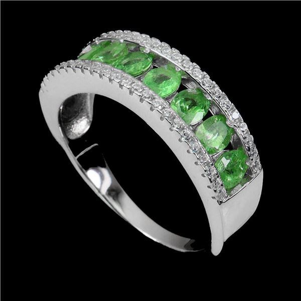 Natural  Tsavorite Garnet Ring