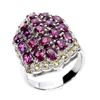 Image 2 : Natural Rhodolite Garnet Sapphire Ring