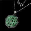 Image 2 : Natural Unheated Emerald Sapphire Necklace