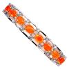 Image 1 : Natural Ethopian Orange Opal & Tanzanite Bangle