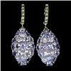 Image 1 : Natural Unheated Tanzanite Chrome Diopside Earrings