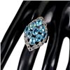 Image 3 : Natural Swiss Blue Topaz & Sapphire Ring