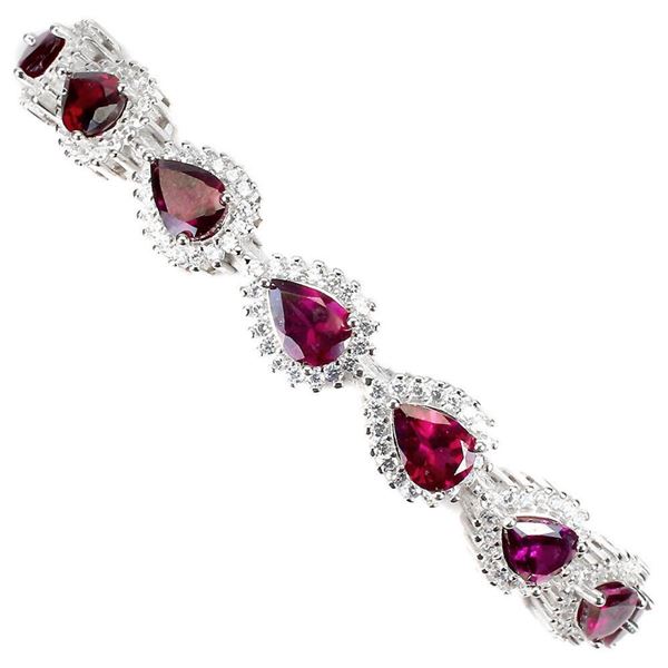 Natural Rhodolite Garnet Bangle