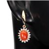 Image 1 : Natural Italian Coral Earrings