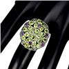 Image 3 : Natural Peridot Rhodolite Garnet Sapphire Ring