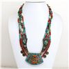 Image 1 : Tibet Natural Stone Tribal Queen Royal Necklace