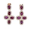 Image 2 : Natural Rhodolite Garnet Earrings