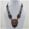 Image 1 : Tibet Natural Stone Tribal Queen Royal Necklace