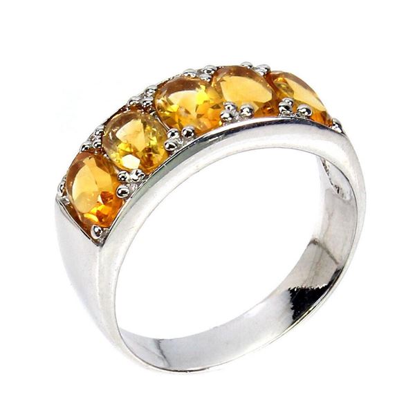Natural Unheated Brazil Citrine Ring