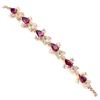 Image 1 : Natural Unheated Pear Rhodolite Garnet Bracelet