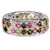 Image 1 : Natural Unheated Tourmaline Eternity Ring