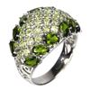 Image 2 : Natural Stunning Chrome Diopside  Peridot Ring
