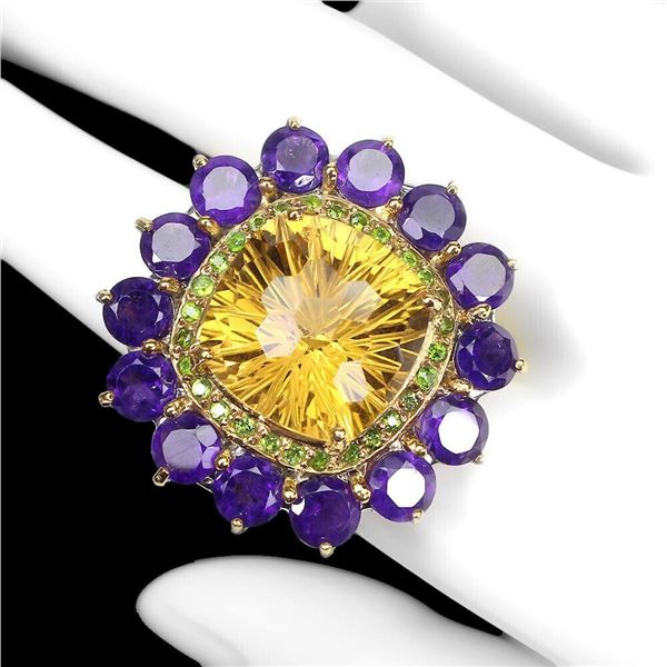 Natural Unheated Citrine Ring