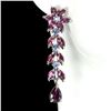 Image 1 : Natural Rhodolite Garnet Tanzanite  Earrings