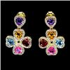 Image 2 : Natural Swiss Blue Topaz Earrings