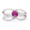 Image 1 : 0.78 ctw Pinkish Purple Sapphire and 0.42 ctw Diamond 14K White Gold Ring