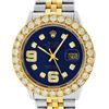 Image 1 : Rolex Mens Stainless Steel and Yellow Gold Blue VVS Diamond 36mm Datejust