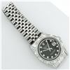 Image 6 : Rolex Mens Stainless Steel Black Diamond Lugs & Pyramid Bezel Datejust Wristwatc