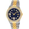 Image 2 : Rolex Mens Stainless Steel and Yellow Gold Blue VVS Diamond 36mm Datejust Jubile