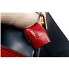 Image 9 : Gucci Navy Red Suede Leather Large NY Yankees Rajah Chain Tote Bag