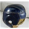 Image 2 : ANTIQUE LEATHER FOOTBALL HELMENT BLUE / WHITE