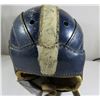 Image 3 : ANTIQUE LEATHER FOOTBALL HELMENT BLUE / WHITE