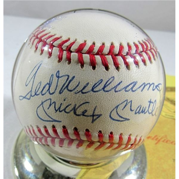 MICKEY MANTLE / TED WILLIAMS AUTO BALL