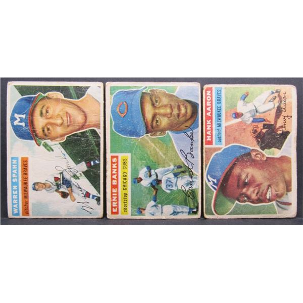 1956 TOPPS BANKS, AARON, SPAHN