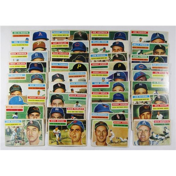 (37) 1956 TOPPS BASEBALL CARD LOT
