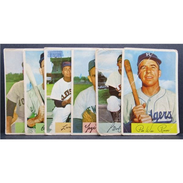 (6) 1954 BOWMAN BASEBALL CARDS
