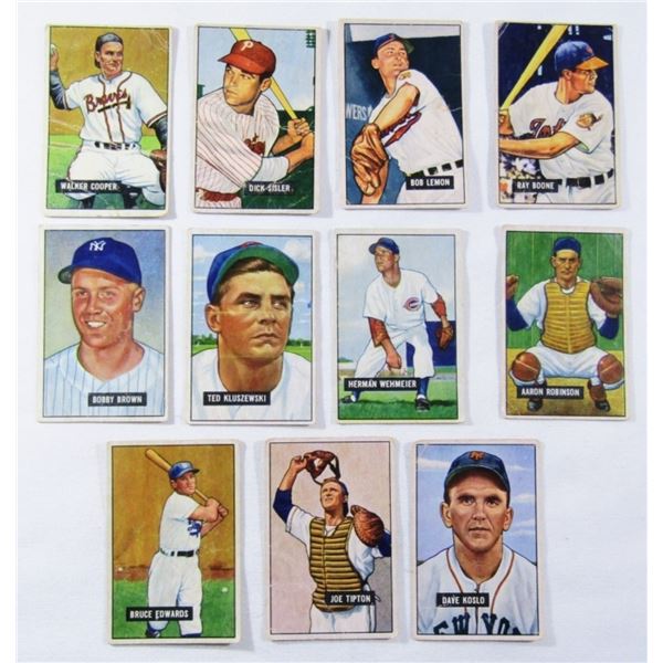 (11) 1951 BOWMAN BASEBALL CARDS