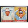 Image 1 : (2) 1933 GOUDEY BASEBALL ROOKIE CARDS