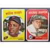 Image 1 : 1959 TOPPS #10 MANTLE FAIR/POOR #50 MAYS