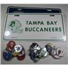 Image 1 : (19) FOOTBALL MAGNET HELMETS & (2) PLATES