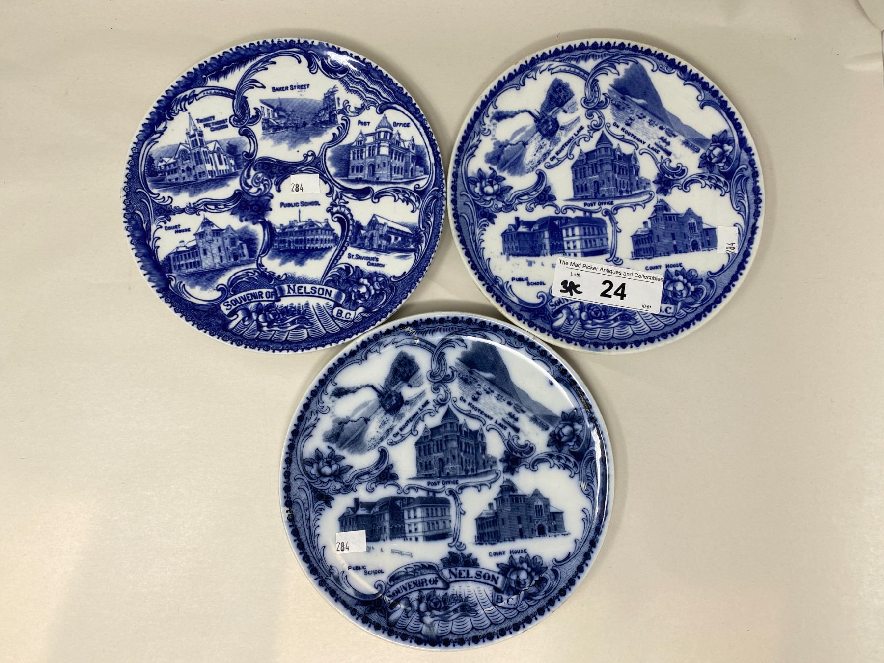 3Pc Of The Adams Souvenir Series Plates Nelson BC