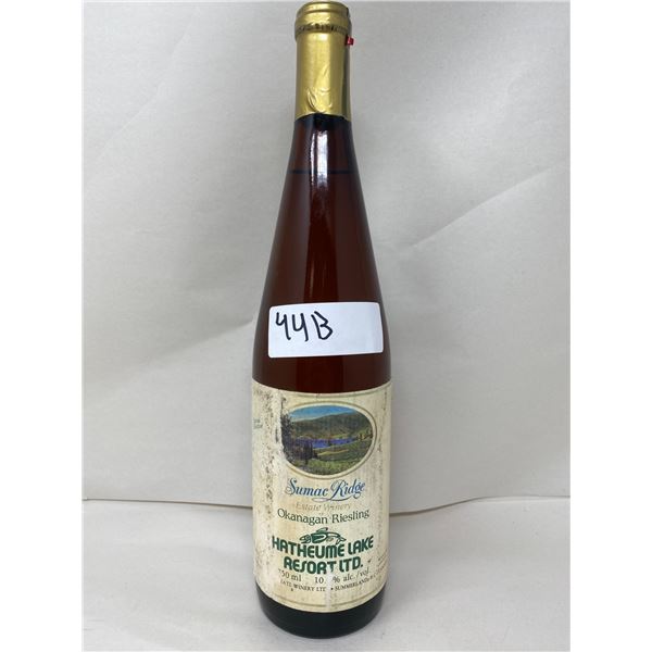 Vintage Sealed Sumac Ridge Okanagan Riesling Wine 750Ml