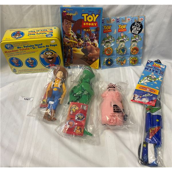 Retro Assorted Toy Story Collectibles Mr. Potato Head, Rex, & Playset