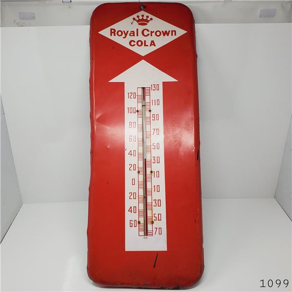 Vintage Tin Royal Crown Cola Thermometer