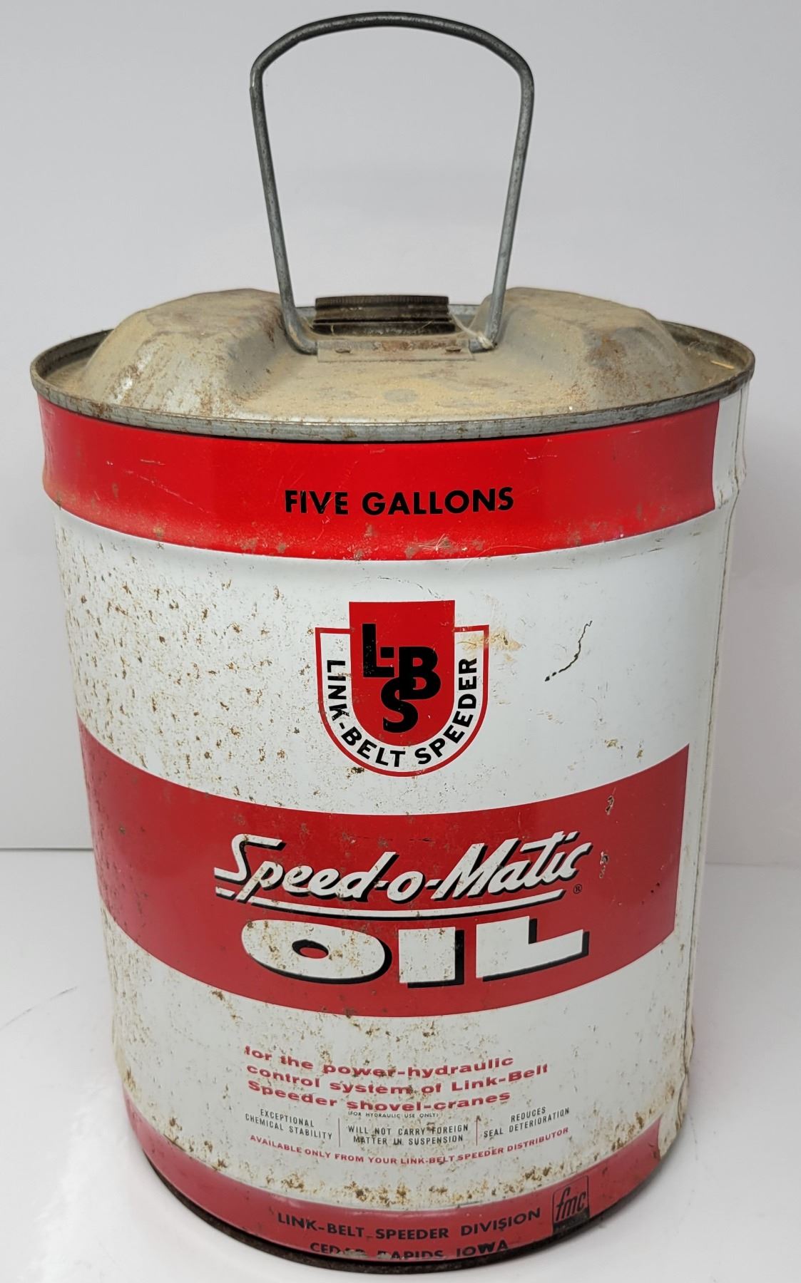 Vintage SpeedOMatic Oil Can 5 Gallon