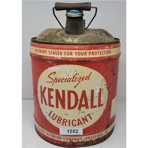 Vintage Kendall Lubricant 5 Gallon Drum With Spout