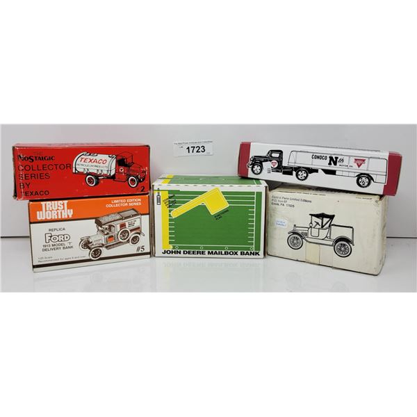 5 Die Cast Car Banks