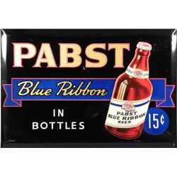 Vintage Pabst Blue Ribbon Beer Tin Sign - Metal Wall Art For Pub, Bar, Or Man Cave Decor