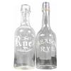 Image 1 : Lot of Two Etched Glass Whiskey Bottles