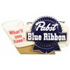 Image 1 : Pabst Blue Ribbon Beer Chain Hanging Sign