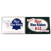 Image 1 : 2 Pabst Blue Ribbon Beer Reverse Glass Signs