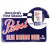 Image 1 : Pabst Blue Ribbon Beer Embossed Tin Sign