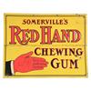 Image 1 : Somerville's Red Hand Chewing Gum Tin Sign