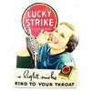 Image 1 : Lucky Strike Cigarettes Die Cut Cardboard Sign